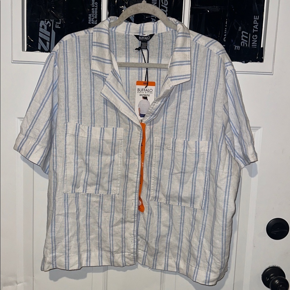 Buffalo David Bitton Light Blue And White Shirt Buffalo David Bitton Light Blue And White Shirt